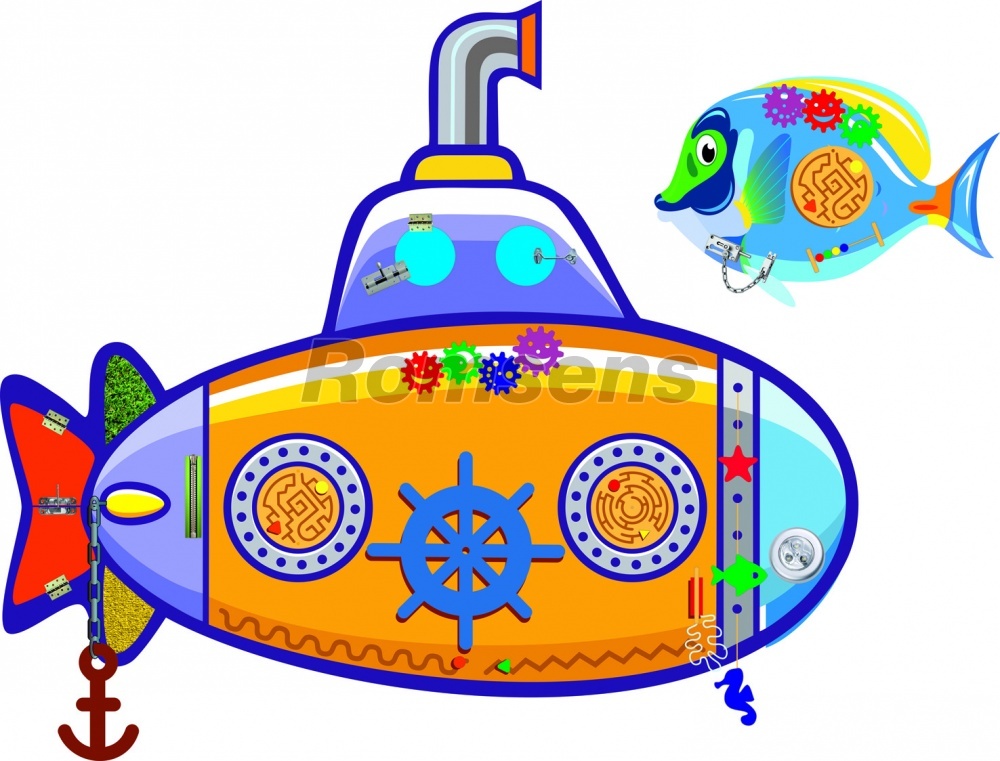 Набор бизибордов "Субмарина с рыбкой" RG610